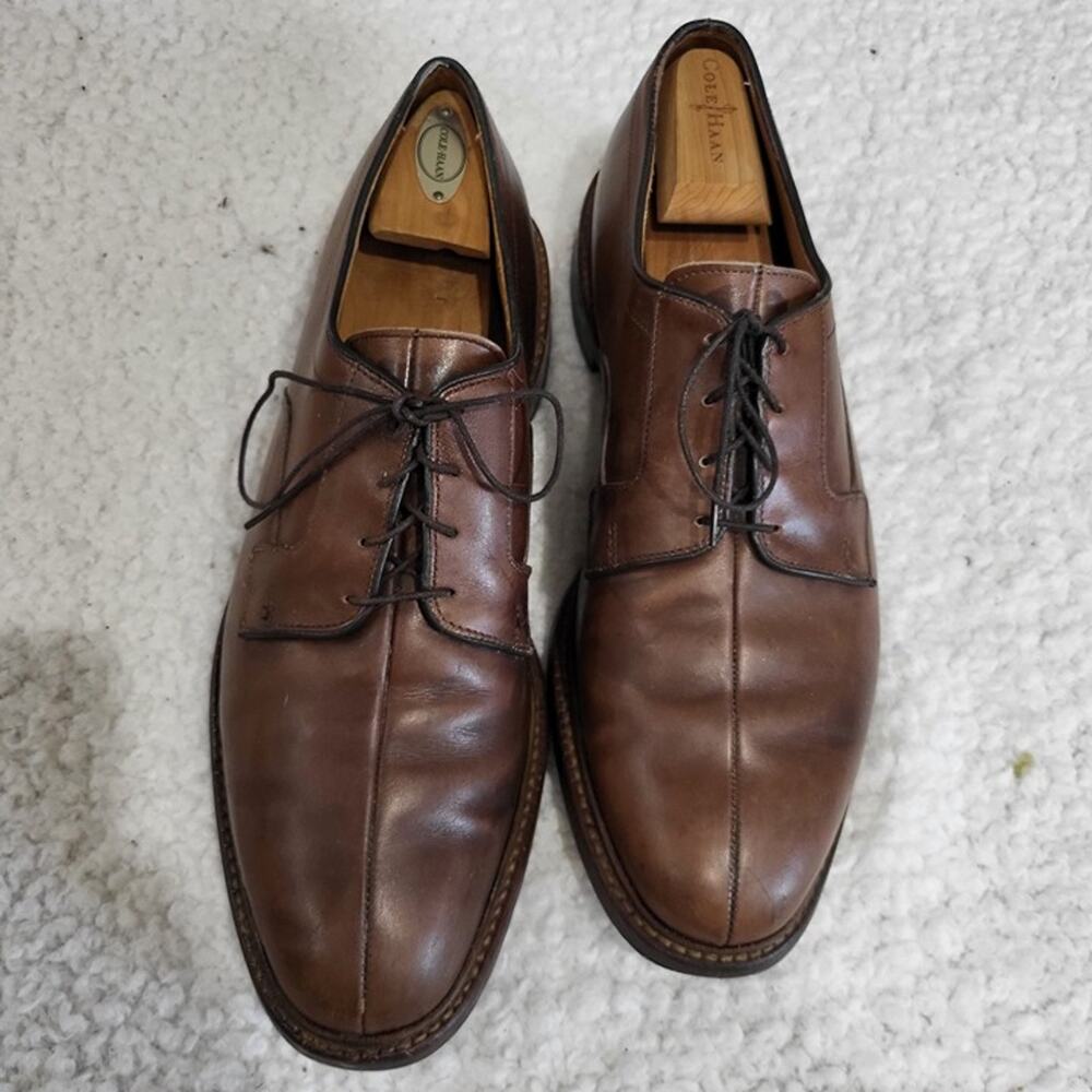Allen Edmonds 'Dickson' brown cognac leather Men's dress shoes oxfords size 12
